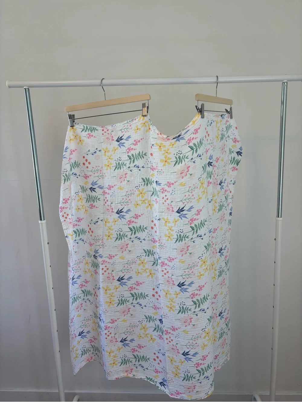 Cloud Island 100% Cotton Muslin Blanket / Scarf / Swaddle | Floral Print